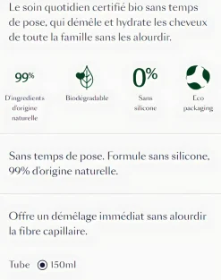 Naturia Baume lacté démêlant bio René Furterer - tube de 150ml