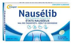 Nausélib états nauséeux Cooper – 36 comprimés