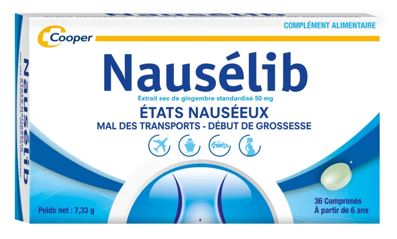 Nausélib états nauséeux Cooper – 36 comprimés