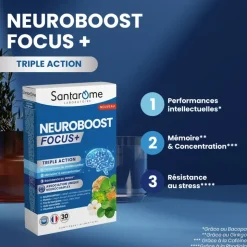 Neuroboost focus+ Santarome - 30 comprimés