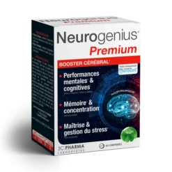 Neurogenius Premium booster cérébral 3C Pharma - boîte de 60 comprimés
