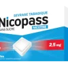 Nicopass 2,5 mg menthe fraîcheur – 96 pastilles