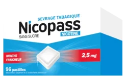 Nicopass 2,5 mg menthe fraîcheur – 96 pastilles