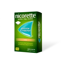 Nicorette 4 mg fruits sans sucre – 105 gommes à mâcher