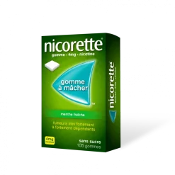 Nicorette 4mg menthe fraîche – 105 gommes à mâcher