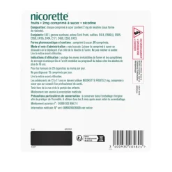 Nicorette 2 mg sans sucre fruits – 2 x 40 comprimés