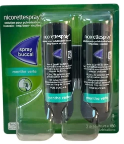 Nicorettespray 1 mg spray buccal menthe verte - 2 sprays de 150 pulvérisations