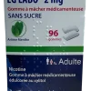 Nicotine EG Labo 2mg sans sucre arôme menthe - boîte de 96 gommes à mâcher