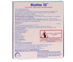 Nicotine EG patch 7 mg/24 h – 28 dispositifs transdermiques