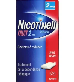 Nicotinell fruit 2mg sans sucre gomme à mâcher