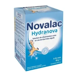 Novalac Hydranova solution 0-36 mois – réhydratation orale, 10 sachets