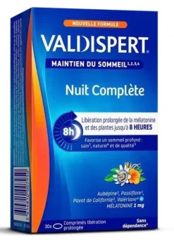 Nuit complète mélatonine 1mg Valdispert - boite de 30 comprimés