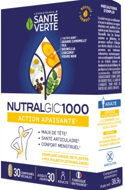 Nutralgic 1000 action apaisante Santé Verte – 30 comprimés