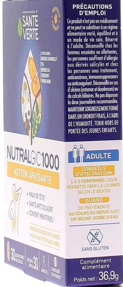 Nutralgic 1000 action apaisante Santé Verte – 30 comprimés