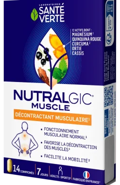 Nutralgic muscle Décontractant musculaire Santé verte - boite de 14 comprimés