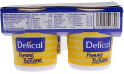 Nutra'pote Dessert aux fruits pomme banane Delical - lot de 4 pots de 200g
