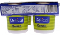 Nutra'pote Dessert aux fruits pomme Delical - lot de 4 pots de 200g