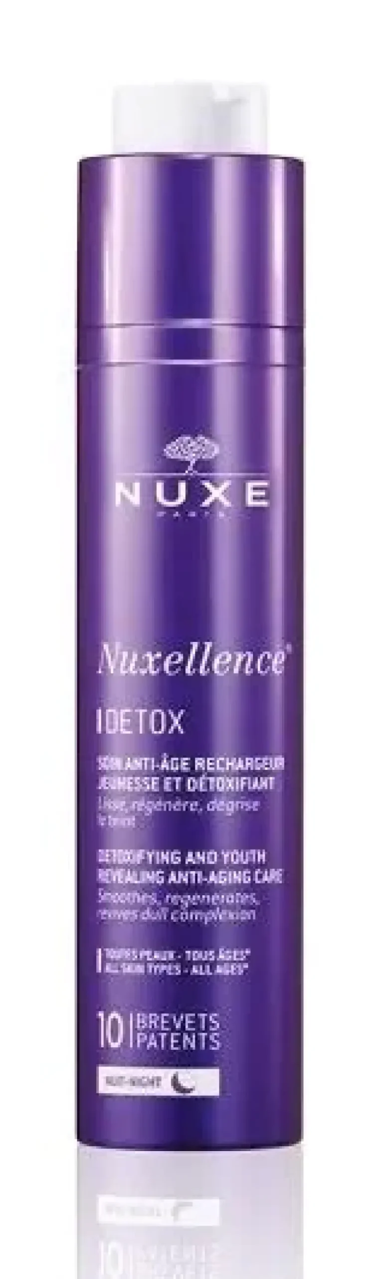 Nuxellence Détox soin nuit anti-âge Nuxe - flacon pompe de 50ml