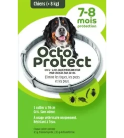 Octo Protect collier antiparasitaire grands chiens Elanco - un collier x 70cm