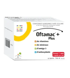 Oftamac+ plus visée oculaire Europhta - boite de 60 capsules