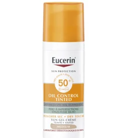 Oil control tinted sun gel-crème medium SPF50+ Eucerin - flacon-pompe de 50ml