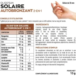 Oligo'sun solaire autobronzant 2-en-1 Granions - boite de 30 gélules