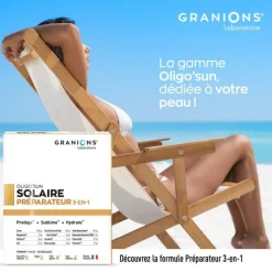 Oligo'sun solaire autobronzant 2-en-1 Granions - boite de 30 gélules
