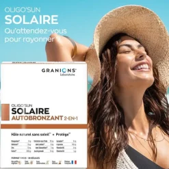 Oligo'sun solaire autobronzant 2-en-1 Granions - boite de 30 gélules