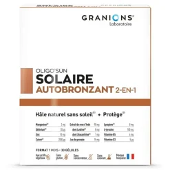 Oligo'sun solaire autobronzant 2-en-1 Granions - boite de 30 gélules