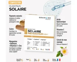 Oligo'sun solaire préparateur 3-en-1 Granions - boite de 30 gélules