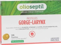 Olioseptil pastilles gorge larynx miel eucalyptus - boite de 24 pastilles