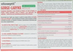 Olioseptil pastilles gorge larynx miel eucalyptus - boite de 24 pastilles
