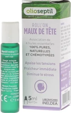 Olioseptil Roll-on maux de tête - roll-on de 5ml
