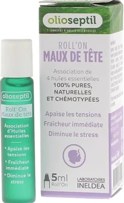 Olioseptil Roll-on maux de tête - roll-on de 5ml