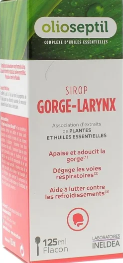 Olioseptil sirop Gorge-Larynx - flacon de 125 ml