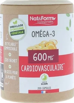 Oméga-3 Ecoresponsable Nat&Form - boite de 200 gélules