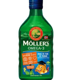 Oméga-3 huile de foie de morue arome multi-fruits Möller's - flacon de 250ml