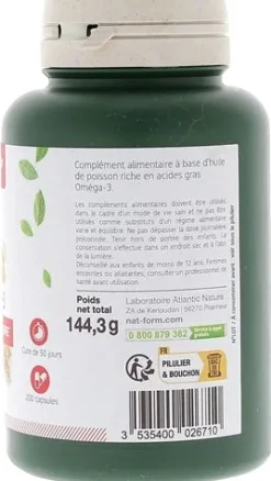 Oméga-3 Original Nat&Form - boite de 200 capsules