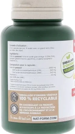 Oméga-3 Original Nat&Form - boite de 200 capsules