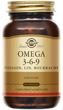 Oméga 3-6-9 Solgar - boite de 60 softgels