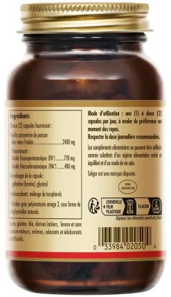 Oméga 3 Solgar - pot de 30 capsules