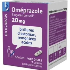Oméprazole 20mg gélule gastrorésistante Biogaran