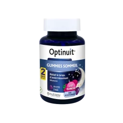 Optinuit gummies sommeil goût framboise Nutreov - pot de 60 gummies