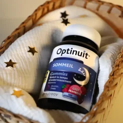 Optinuit gummies sommeil goût framboise Nutreov - pot de 60 gummies