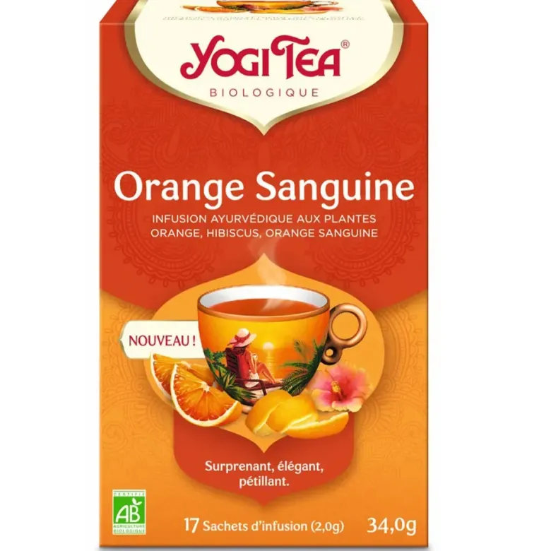 Orange sanguine BIO Yogi Tea - boite de 17 sachets