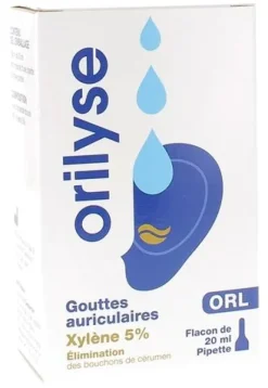 Orilyse Gouttes auriculaires Ibsa - flacon compte-gouttes de 20ml