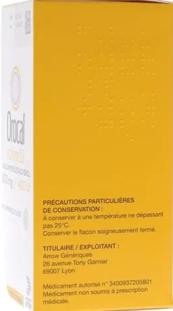 Orocal Vitamine D3 500mg/400 U.I comprimé à sucer