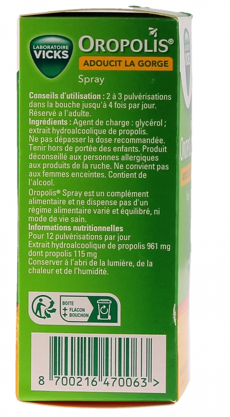 Oropolis spray gorge Vicks - spray de 20ml