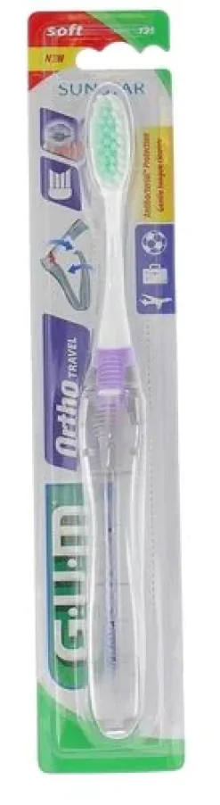 Ortho Travel Brosse à dents de voyage souple Gum - une brosse à dents