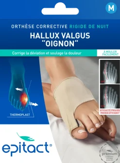 Orthèse corrective Hallux Valgus nuit Epitact - 1 unité taille M